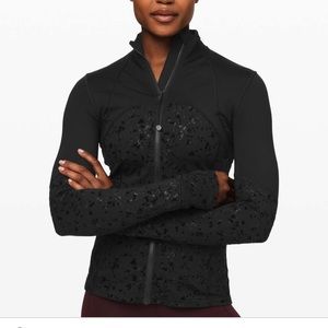 lulu speckle shine black define jacket